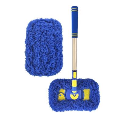 China Durable Microfiber Car Wash Brush Broom Glove With Extendable Aluminum Alloy Handle, Car Cleaner Kit Brush Duster for sale