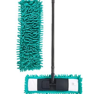 China Durable High Quality Floor Microfiber Cleaning Crawler 360 Degree Flat Mops Ceiling Cleaning Adjustable Mop for sale