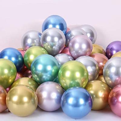 China Deeply 50 PCs 10 inch Glossy Chrome Metallic Helium Latex Thicken Balloon for Wedding Birthday Graduation Wedding Party Decoration for sale