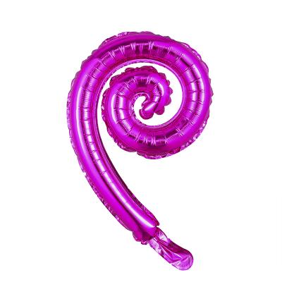 China Hot Selling Fancy Curve Foil Balloon Design Spiral Wave Foil Fancy Balloon For Wedding Party Birthday Party Kid Curve Balloon Supplier for sale