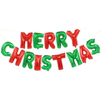 China Wholesale Christmas Decoration 16 Inch Merry Christmas Alphabet Letter Foil Balloon Set For Christmas Decoration Supply-Old for sale