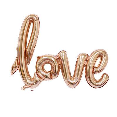 China 40 Inch Giant Multicolor Love Letter Foil Balloon Balloons Love Balloon Wedding Party Decoration Valentines Day Gift Wedding Decor for sale