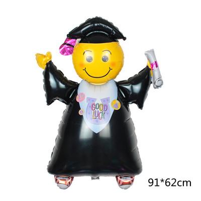 China Wholesale Party Wedding Decoration Graduation Balloons Party Supplies Graduate Congratulations Graduation Hat Square Congratulations Mylar Graduation Jumping Balloon for sale