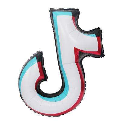 China Hot Wholesale Amazon Symbol Happy Birthday Foil Balloon Tik Tok Birthday Party Decoration With Vibrato for sale