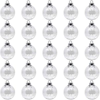 China Wholesale Plastic Creative Hobby Bulk Value 8cm Round Clear Plastic Ball Ornaments Large For Crafting Christmas Tree Decoration for sale