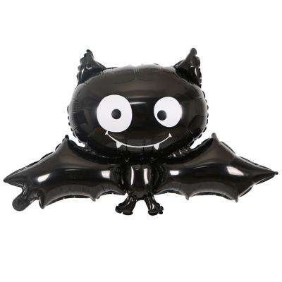 China Halloween Decoration Supplies Wholesale Halloween Decoration Supplies Vampire Bat Foil Balloons Ghost Festival Black Dress Up Foil Balloons for sale