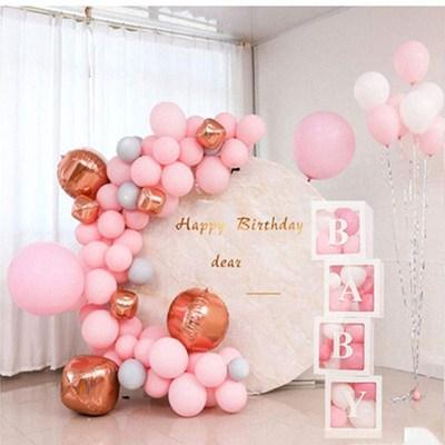 China Party Decoration Baby Shower Boxes DIY White Transparent Balloons Boxes With 26 Letters For Birthday Gender Reveal Bridal Showers for sale