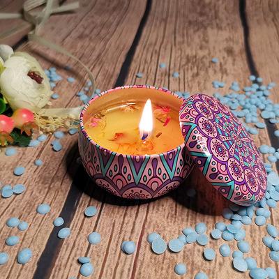 China Party Wedding Decoration 2021 New Scented Soy Candle Flowers Luxury Dry Candles for sale