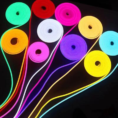 China Waterproof Wholesale 2835 Flexible Neon Light 5 Meters 12V Led Lights String IP85 Water Proof For Wall Deco Billboard for sale