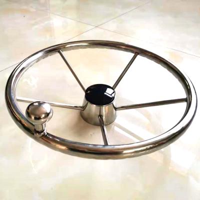 China Classic Wholesale Custom Universal Stainless Steel Sailing Boat Steering Wheel for sale