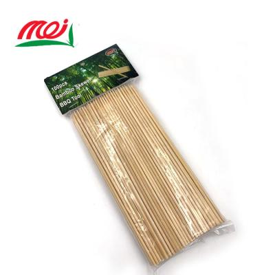 China 30X250Mm Stick Pack Disposable Easily Cleaned Environmental Friendly Bamboo Skewer 200Mm for sale