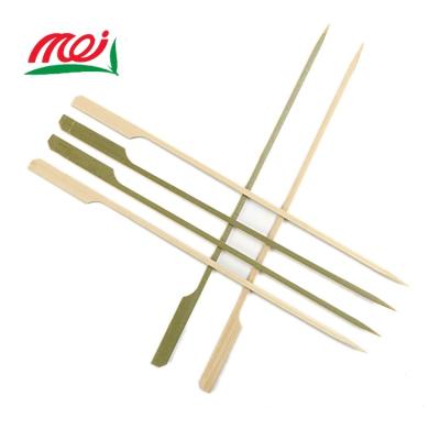 China Easily Cleaned Eco - Friendly Disposable Gun Shape Bamboo Spits For Kebab With Handle for sale