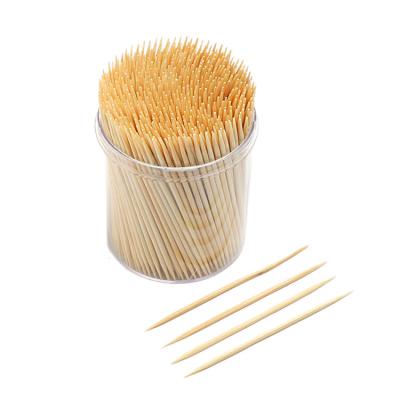 China Viable Dental Care Wholesale Bamboo Round Oral Holder Toothpick Portable Barware Camp for sale