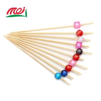 China Disposable Small Party Use Easily Cleaned Bamboo Cocktail Picks With Bead for sale