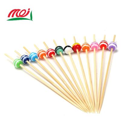 China Eco - Friendly Colors Thin Decoration Small Pick Easily Cleaned Bamboo Part - Pick With Pearl for sale