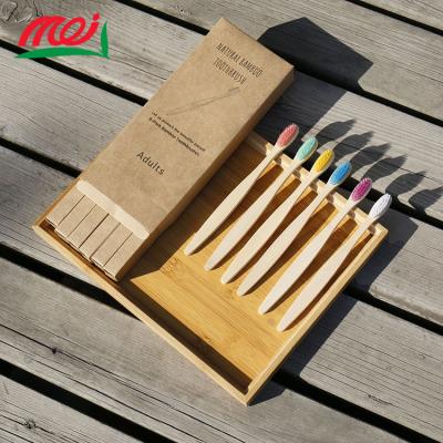 China OEM High Quality Eco-friendly Nylon Soft Bamboo Bristle Horse Bristle Bamboo Toothbrush With Packing for sale