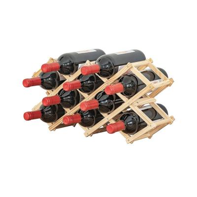 China Factory Supply Cooling Folding Wine Bottle Rack High Quality Durable Countertop Wine Rack for sale