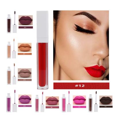 China Muzi 20 Colors Waterproof Romantic Cosmetic Non-Stick Cup Ink Liquid Matte Lipstick Superstay Beauty Lipstick for sale