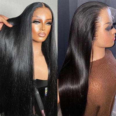 China Soft Smooth Thick Barely Shedding 360 Hd Transparent Lace Frontal Wig Vendor Brazilian Human Hair Wigs 360 Full Lace Glueless Hd Lace Front Wigs For Black Women for sale