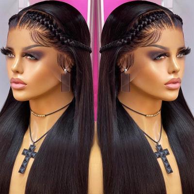 China Soft Smooth Thick Barely Shedding 360 Full Lace Human Hair Wig Brazilian Human Hair Wigs Lace Front Cheap Transparent HD Lace Frontal Wigs For Black Women for sale