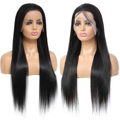 China Soft Smooth Thick Barely Shedding Brazilian Human Hair Straight Frontal Lace Wig Vendors,100% Human Hair Cheap Lace Front Wigs For Black Women for sale