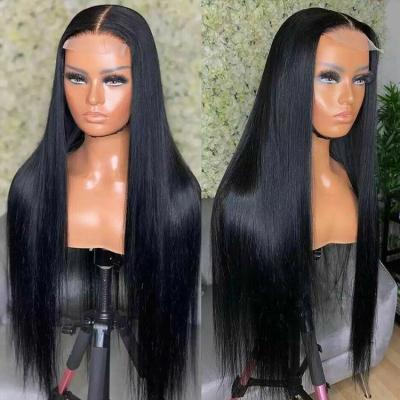 China Soft Smooth Thick Barely Shedding 13X4 13X6 Lace Frontal Wig Vendor Raw Hair Swiss Hd Lace Front Wig Brazilian Human Hair Hd Lace Frontal Wigs for sale