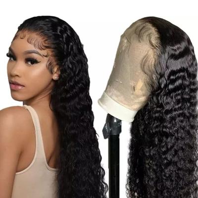 China Soft Smooth Thick Barely Shedding Wholesale 150% 180% Density HD Full Lace Human Hair Wigs For Black Women Brazilian Virgin Hair Transparent Lace Front Wig for sale