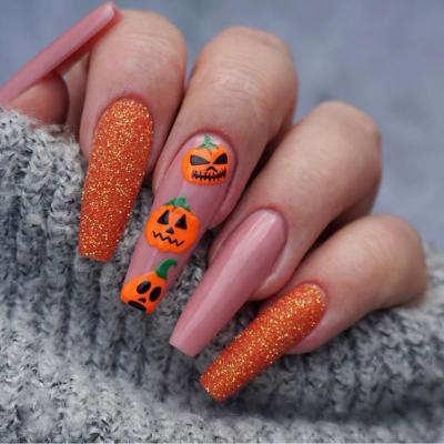 China DIY Nail Art Happy Halloween Ballet Nails Press On False Fake Nail In Artificial Nails for sale