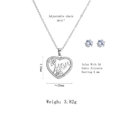 China NL024-28 Fashion Stainless Steel Mum Choker Jewelry Gifts Mother's Day Women Letter Pendant Necklace For Women for sale