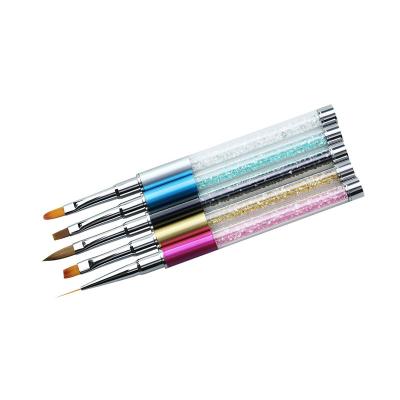 China Art Salon Factory Outlet Colorful High Quality Nylon Brush Nail Fasional Coating Main Brush for sale