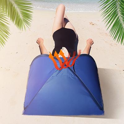 China Windproof Mini Lazy Beach Headrest Shade Sun Protection Resistance Sunshade Tent Sunshade Outdoor Headrest Umbrella Tent Anti-UV Sunshade for sale