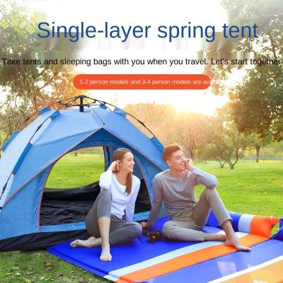 China Wholesale Amazon Camping Tent Wind and Rain Resistant Thickening Hot Selling Diagonal Tying Type Single Double Outdoor Tent for sale