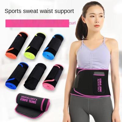 China Wholesale Slim High Quality Neoprene Sweat Waist Trimmer Waist Trainer Sweat Belt Back Support Body With Phone Pocket for sale