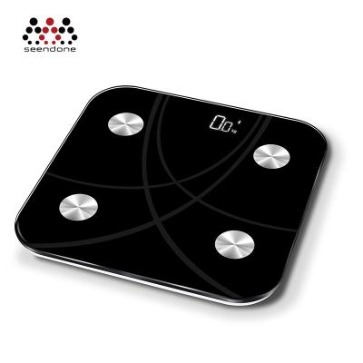 China WITH LID Digital Body Weighing Frk Balance Household Bathroom Weigh Glass Easy Smart Scales for sale