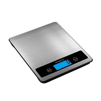 China WITH LID Digital Weighting Measures Rectangle Stainless Steel Digital Electronic Food Weight Kitchen Scale for sale