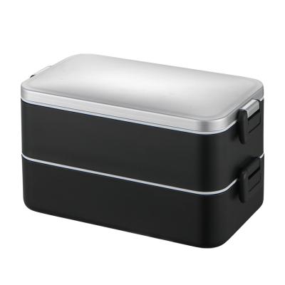 China 316 Rectangle Stocked Bento Box Stainless Steel Detachable Sealed Heat Insulated Lunch Box for sale