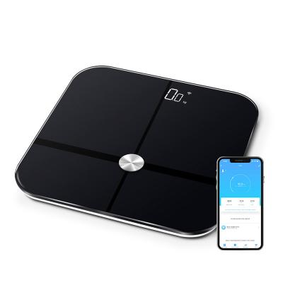 China WITH LID Electronic Digital Bathroom Personal Scale Weighing Body Fat Tuya Wifi Scale for sale