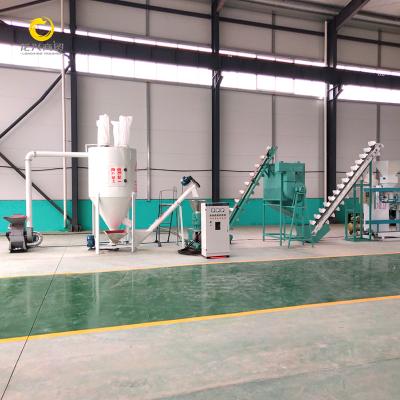 China Factory Hammer Mill Feed Chicken Feed Mini Pellet Machine Barley Animal Feed Machine Line for sale