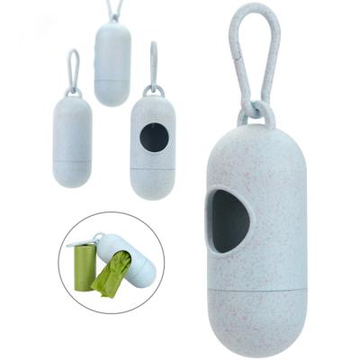 China Sustainable Plant Wheat Straw Biodegradable Eco Friendly Outdoor Custom Dog Poop Bags Dispenser Waste Rack for sale