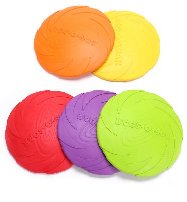 China Viable Silicone Frisbeed Interactive Bite Water Resistant Pet Feeder For Dogs Training Flying Disc Toys for sale