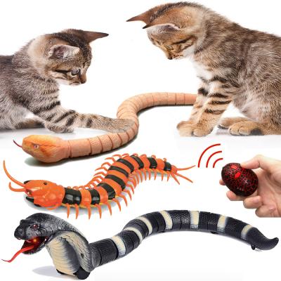 China Induction Pet Viable Creative Intelligent Cats and Dogs Pets Cat Accessories Toys Electric Snake Toys Interactive Cat USB Charging Toys for sale