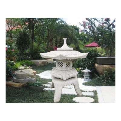 China JN002 Modern Handmade Japanese Style For Decoration Garden And Outdoor Carved Stone Lighting Lantern for sale