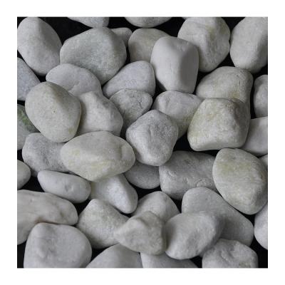 China GS-001 Modern White Green Ball Tumbled Stone Paver And Wall Decoration Pebble Stone for sale