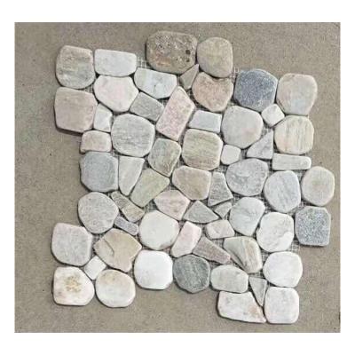 China Post Net Modern Stone Pebble China Supply White And Black Stone MeshStone for sale