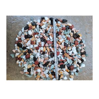 China GS-014 traditional small size 10-20mm mixed color gravel pebble stone for decorate garden and make terrazzo for sale