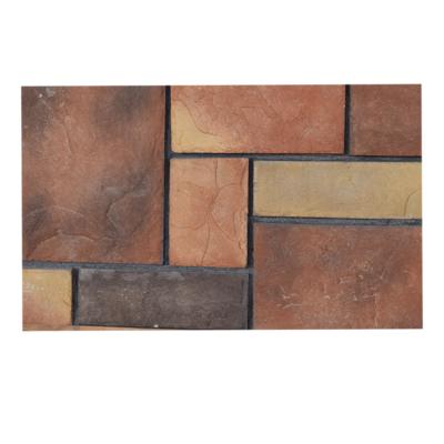 China Modern dark red and yellow color CB08 for exterior and interior wall artificial culture stone decoration for sale