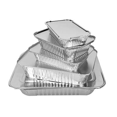 China Microwave Safe Factory Bulk Recyclable Turkey BBQ Baking Tray Disposable Aluminum Foil Bowl With Lid for sale