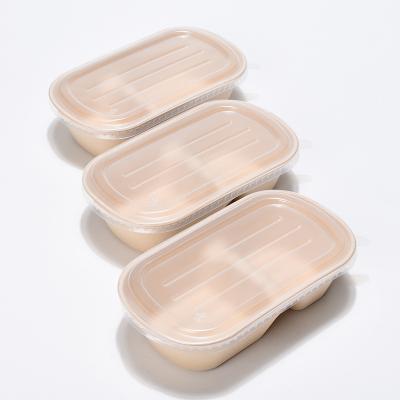 China Eco - Friendly Biodegradable Take - Out Mold Tray , Recyclable Food Mold Box , Eco Custom Compostable Bamboo Fiber Molded Paper Pulp Packaging for sale