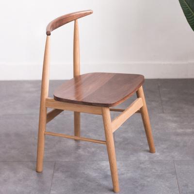 China (Other) Modern and Simplism Style Nordic Adjustable Solid Wood Dining Room Small Furniture Cow Horn Dining Chair for sale