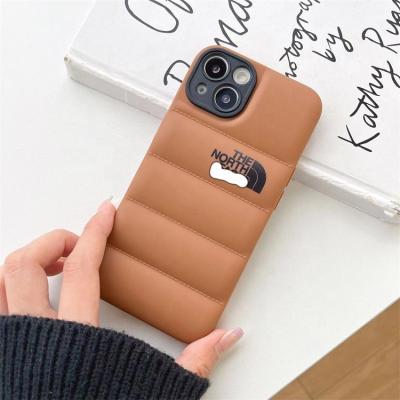 China 3D Shockproof Down Jacket Silicone TPU Stripper Back Cover Fundas Para Celulares Mobile Phone Case For iPhone 14 12 11 pro X Max XR XS for sale